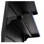 Gôndola Centro Preta Inicial 137 com 8 Bandeja Etiqueta Amarelo - 39402