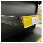 Gôndola Centro Preta Continuação 2,02m com 12 Bandeja Etiqueta Amarela - 39313