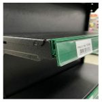 Gôndola Parede Preta Inicial 1,70m com 5 Bandejas Etiqueta Verde - 39504