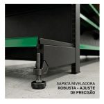 Gôndola Parede Preta Inicial 1,70m com 5 Bandejas Etiqueta Verde - 39504