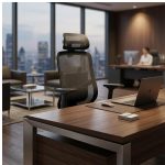 Cadeiras Escritório Cadeira Presidente Ergonômica Premium com Ajuste 3D e Tela Mesh Preta TOKYO - 32887