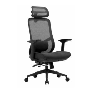 Cadeira Presidente Ergonômica Premium com Ajuste 3D e Tela Mesh Preta TOKYO - 32887