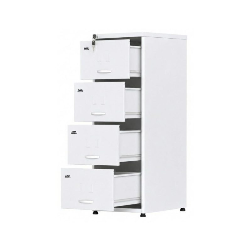 Móveis de Aço Arquivo de Aço 04 Gav - (70cm) - CHAPA # 26 - TRILHO TELESC - 1,36x0,47x0,70m - CZ/CZ - AMAPA - 13104