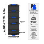 CANTO de Gondola 2,02m com 6 Bandejas Etiqueta Azul - 39431