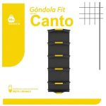 CANTO de Gondola 2,02m com 6 Bandejas Etiqueta Amarela - 39433