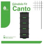 CANTO de Gondola 2,02m com 6 Bandejas Etiqueta Verde - 39432