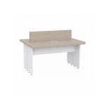 Sem categoria Mesa Estação de Trabalho 2,40x1,20m 04 Lugares s/ Gavetas c/ ponto para tomadas - Fresno / Branco - 71120