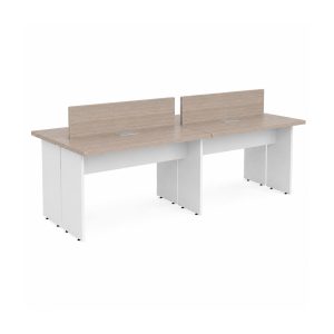 Sem categoria Mesa Estação de Trabalho 2,40x1,20m 04 Lugares s/ Gavetas c/ ponto para tomadas - Fresno / Branco - 71120